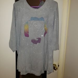 Torrid Rose Abstract Sleeved Tee